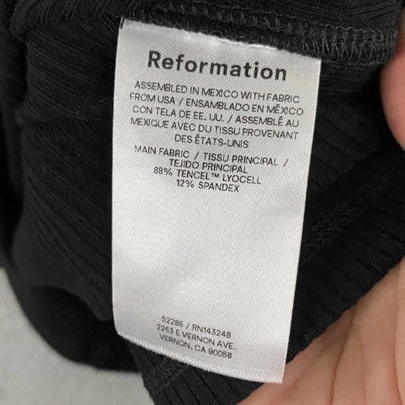 Reformation Paige Ribbed Knit Crop Top XS - Picture 5 of 5